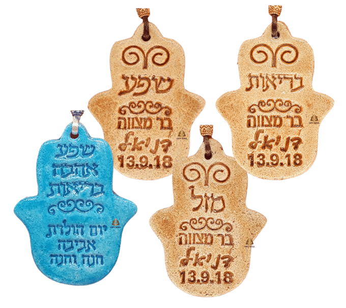 מתלה חמסה ברכות שפע אהבה בריאות,בריאות שפע,מזל יציקת אבן בעבודת יד בצבעים לבחירה