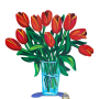 DG00072 TULIPS VASE SMALL  SIDE 2